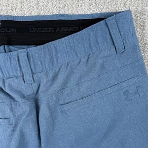 Under Armour Men's 34 Blue Match Play 10" Stretch Waist Performance Golf Shorts